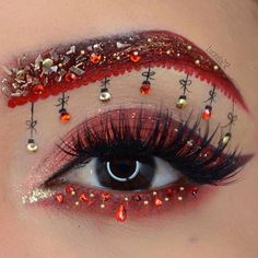 Xmas Makeup, Fantasy Make-up, Make Up Designs, Christmas Eye Makeup, Ideal Makeup, Drag Make-up, Day Makeup Looks, Christmas Makeup Look, Holiday Makeup Looks