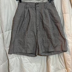 "80's plaid super mom style shorts by BUSHWACKER  high waist super long  W13.5  L 20\"  $20" Cheap Plaid Shorts, Plaid Short Bottoms For Fall, Trendy Plaid Short Bottoms, Fitted Plaid Casual Shorts, Fitted Casual Plaid Shorts, Trendy Fitted Plaid Shorts, Trendy Short Plaid Bottoms, Fall Plaid Shorts, Cotton Shorts For Fall With Short Leg