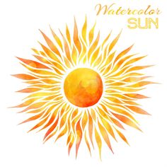 watercolor sun on white background with text stock photo and royalty free image at getdra com