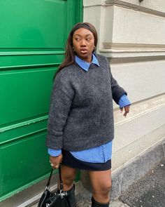 11 Classic and Easy-to-Wear Outfits | Who What Wear UK Skirt Images, T Shorts, Miuccia Prada, Wearing Clothes, Oxford Shirt, Fashion Editor, Short Jacket, Knit Vest, Casual Elegance