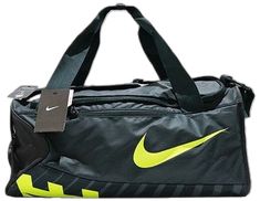 Sporty Green Rectangular Duffle Bag, Green Sporty Rectangular Duffle Bag, Green Rectangular Sports Shoulder Bag, Green Rectangular Shoulder Bag For Sports, Green Sports Bag With Large Capacity, Nike Green Travel Bags, Nike Green Functional Bags, Nike Green Bags For Travel, Functional Green Nike Bag