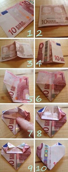 instructions to make an origami money bag