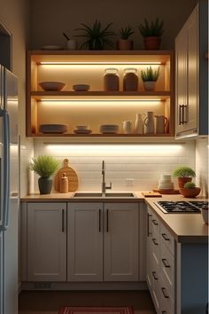 Small Kitchen With No Window, Small Closed Kitchen Design, Really Small Kitchen Ideas, Small Kitchen Styling, Compact Kitchen Design For Small Spaces, Small Closed Kitchen Ideas, Small Closed Kitchen, Kitchen With No Window, Closed Kitchen Ideas