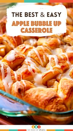 the best and easy apple bubble up casserole is made with puffy pastry