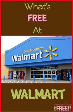 a walmart store with the words what's free at?