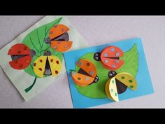 ladybug and leaf craft for kids to make