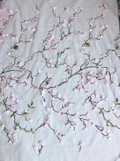 "Pink petals and brown branches embroidered on pink tulle, wear a dress made of it and you will look sweet and beautiful. Listing is for one yard. Measurement (approx): 53.1\" in width (135 cm) Qty: 1 yard ( Additional quantities are available.) DIY homemade fabric, Wedding, Bridal dress, Ribbon flowers, jewelry design, doll clothes, Cake, dolls, hang adorn, bra decoration, small parts, home decor... and so on, or any other crafts you like. Wholesale Acceptable ---------------------------------- Pink Floral Embroidered Organza Fabric, Pink Organza Fabric With Floral Embroidery, Pink Organza With Floral Embroidery, Pink Organza Fabric With Floral Applique, Spring Organza Tulle Fabric With Floral Applique, Spring Pink Tulle Fabric, Organza Tulle Fabric With Floral Applique For Spring, Spring Pink Embroidered Tulle Fabric, Spring Organza Fabric With Floral Applique