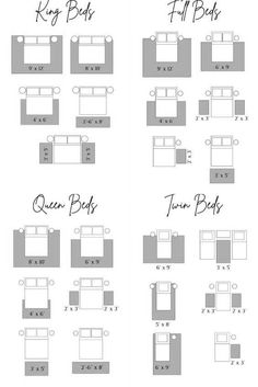 four different types of couches and loveseats with measurements for each one sofa