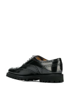 Church's Carla Oxford Brogue Shoes - Farfetch Wingtip Oxford Lace-up Shoes With Textured Sole, Wingtip Oxfords With Lug Sole, Business Brogue Lace-up Loafers, Business Lace-up Loafers With Brogue Detailing, Lace-up Brogue Loafers For Business, Business Lace-up Brogue Loafers, Business Wingtip Lace-up Shoes With Lug Sole, Classic Oxfords With Lug Sole For Work, Low-top Oxfords With Brogue Detailing