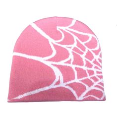 Thick Warm Autumn Knitted Hat Women Men's Halloween Jacquard Hip Hop Winter Unisex Spider Web Beanie In Baby Pink With White Spiderweb One Size Fits Most All Of My Items Are Either One-Of-A-Kind, Vintage, Gently Worn Or Made In Very Limited Quantities, So If Something Catches Your Eye, Snap It Up Before Someone Else Does. Cool Beanies Aesthetic, White Novelty Hat For Halloween, White Halloween Cap, Halloween Beanie One Size Fits Most, Halloween One Size Beanie Cap, White Beanie For Halloween, Bape Beanie, Spider Web Beanie, Beanie Aesthetic