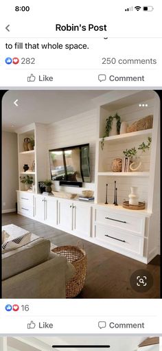 a living room filled with furniture and a flat screen tv on top of a wall