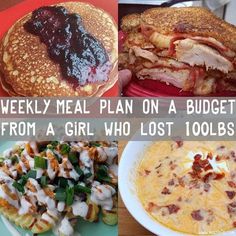 the weekly meal plan on budget from a girl who lost 100lbs