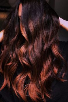 Cowgirl Copper Hair, Cowgirl Copper, Cowgirl Hair, Julie Smith, Red Balayage Hair, Winter Hair Colors, Copper Balayage, Peach Hair, Dark Hair With Highlights