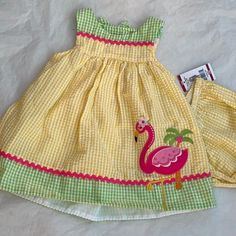 New Baby Girl’s 2pc Sleeveless Dress Size 18 Months New With Tags Shipped Within 24hrs Monday Through Friday Thank You Yellow Sleeveless Sets For Summer, Yellow Sleeveless Summer Set, Sleeveless Yellow Summer Set, Yellow Sleeveless Beach Sets, Yellow Sleeveless Set For Spring, Sleeveless Yellow Sets For Spring, Yellow Sleeveless Spring Sets, Playful Green Sleeveless Sets, Cute Yellow Sleeveless Sets