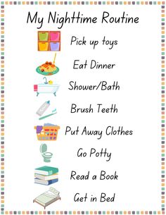 Chore Chart For Toddlers, Toddler Routine, Sunday Planning, Toddler Chores, Chore Chart Template, Back Stretches For Pain, Homeschool Routine, Kids Night, Night Time Routine