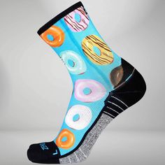 Size small, Foodie Donut Running Socks, Doughnuts, Mini-Crew | Zensah Donut Socks, Food Socks, Prevent Blisters, Running Socks, Christmas 2020, Donuts, Limited Edition, Socks, Running