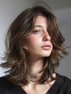 Explore 2024's Top Medium Length Haircuts – Layers, Bangs & More Mid Length Feminine Haircut, Medium Length Haircuts Layers, Braid Styles Easy, Bobs With Curtain Bangs, Haircuts Layers, Eva Hair, Medium Length Haircuts, 2024 Hairstyles