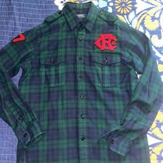 Great Condition, Like New, Classic Fit, Navy Blue, And Green Ralph Lauren Casual, Patch Shirt, Patches Shirt, Lauren Green, New Classic, Ralph Lauren Shirt, Blue And Green, Casual Shirts For Men, Casual Button Down Shirts