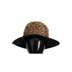 Gorgeous Matte Gold Black Fabric. Adorned With Gold Studs Sequin Trim Edging Fabric Beaded Applique. Model: Fedora Hat. Color: Black Gold. Logo Details. Made In Italy. Material: 100% Rabbit. Elegant Embellished Evening Hat, Designer Curved Brim Hats For Parties, Elegant Embellished Hat With Curved Brim, Elegant Embellished Hats With Curved Brim, Elegant Embellished Hats For Formal Occasions, Elegant Embellished Formal Hats, Elegant Embellished Party Hats, Formal Fitted Embellished Hat, Elegant Fitted Beaded Hat