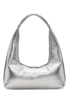 Marge Sherwood: Silver Zipped Bag | SSENSE Marge Sherwood, Wishlist 2024, Zipped Bag, Leather Shoulder Bag, Metallic Silver, Clothing Accessories, Silver Tone, Women Wear, Shoulder Bag