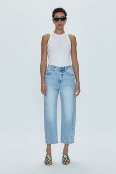 Eli High Rise Arched Leg - Sun-kissed Ray Of Light, High Hips, Spring 2024, Sun Kissed, We Wear, Denim Wash, Denim Fashion, Stretch Denim, Barrel