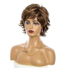 Category:Synthetic Wig; Gender:Women's; Wig Type:Natural Wigs; Color Shade:Brown,Gray,Orange; Hair Material:Synthetic Hair; Cap Construction:Machine Made; Texture:Curly; Length:Short; Heat Resistant:Yes; Listing Date:09/18/2024; Hairstyle:Pixie Cut; Can Be Permed:No Short Curly Pixie Cut, Hairstyle Pixie, Brown Wig With Bangs, Curly Pixie Cut, Wigs Color, Wigs For White Women, Short Curly Pixie, Pixie Cut Wigs, Curly Pixie Cuts