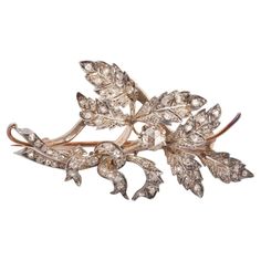 Antique Flower Silver and Gold Diamond Brooch For Sale at 1stDibs | diamond brooch price Brooch Bouquet, Antique Brooches, Napoleon Iii, Diamond Brooch, Gold Brooches, Rose Cut Diamond, Vintage Brooches, Gold And Silver, Rose Cut