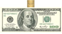 Decals- 100 Dollar Bill Money Template, Dollar Banknote, 100 Dollar Bill, Bill Template, Federal Reserve Note, American Dollar, John Adams, Andrew Jackson, Play Money