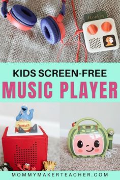 kids's screen - free music player with headphones and other toys