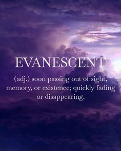 an image with the words evanesent above it and clouds in the sky below