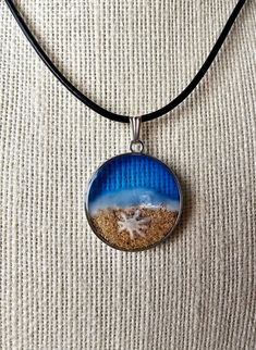 Beautiful handmade resin beach themed necklace, silver pendant Nickel-free Silver Resin Jewelry, Sterling Silver Pendant Necklace For Beach, Silver Necklace With Large Pendant For Beach, Resin Pendant Necklace With Lobster Clasp, Ocean-inspired Nickel-free Necklace With Round Pendant, Nickel Free Ocean-inspired Necklace With Round Pendant, Ocean-inspired Nickel Free Pendant Necklace, Ocean-inspired Nickel-free Pendant Necklace, Silver Resin Pendant Jewelry