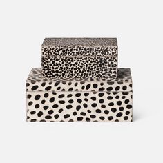 made goods bryce box set Diy Jewelry Box, Dalmatian Pattern, Jewelry Box Storage, Dalmatian Print, Entryway Console, Color And Texture, Mixing Prints, Made Goods, Dalmatian