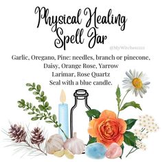 Healing Spell Jar For Others, Physical Healing Spell Jar, Healing Spell Jar, Healing Spell, Witchcraft Spells For Beginners, Wiccan Crafts, Jar Spells, Wicked Witch Of The West, Wiccan Magic