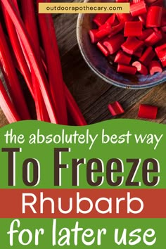 rhubarb is the best way to freeze rhubar for later use