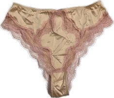 Feminine Pink Bottoms With Lace Trim, Pink Feminine Bottoms With Lace Trim, Victoria's Secret Pink Brief Bottoms, Victoria's Secret Pink Pants, Victoria's Secret Stretch Beige Bottoms, Pink Satin, Victoria Secret, Victoria's Secret, Product Description