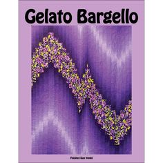 the cover of gelato barcelo, with purple and yellow flowers on it