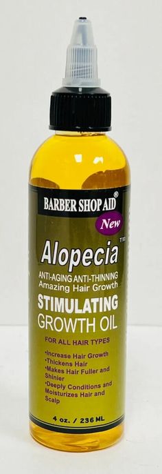 Barber Shop Aid Alopecia Anti Aging Anti Thinning Amazing Hair Growth Oil 4oz | eBay Hair Regrowth Tips, Hair Grower, Growing Healthy Hair, Increase Hair Growth, Shampoo For Thinning Hair, Best Hair Oil, Fuller Hair, Hair Thickening