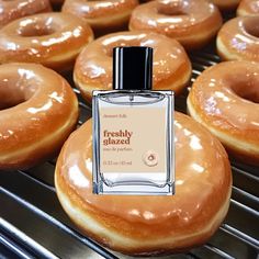 the irresistible, comforting aroma of golden dough, dripping in sugary vanilla glaze 🍩 longevity: our eau de parfums have a concentration of 15-20% fragrance, meaning they will have 4-8 hour staying power. ---- clean ingredients ---- we like to keep it simple. 🍩 ingredients: alcohol denat./sd alcohol 40b, fragrance/parfum. 🍩 toxin-free: contains absolutely no reproductive, acute or organ toxins. 🍩 phthalate-free: phthalates have been shown to be harmful to our bodies and reproductive systems Glazed Donut, Vanilla Glaze, Fragrances Perfume Woman, Perfume Collection Fragrance, Shower Skin Care, Donut Glaze, Perfume Scents, Perfume Lover, Best Fragrances