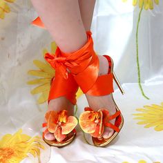 Party Strap Embellished Open Toe High Heel Sandals Cowboy Shoes, Orange Heels, Cute Shoes Heels, Hip Clothes, Flower Sandals, Womens Gladiator Sandals, Boots Square Toe, Open Toe High Heels, Strappy High Heels