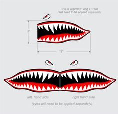 an image of the mouth and teeth of a shark with sharp teeth, showing how to draw