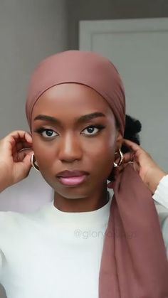 Simple Head Wrap | Head Scarf | Turban Tutorual #headweap #headscarf #turban #scarftutorial Headwrap Natural Hairstyles, African Hair Wrap Styles, Tying Head Wraps, Head Scarf Styles Shaved Head, Afro Headwrap Hairstyles, Head Wrap Scarf Tutorial, Wrap Scarf Head, Head Wrapping, Simple Scarf Styles