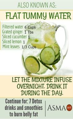 7 Detox Drinks and Smoothies to Purge Body Fat Fedtforbrændende Mad, Low Fat Diet Plan, Resep Diet Sehat, Lose Tummy Fat, 500 Calorie, 7 Day Diet, Cleanse Diet, Resep Diet