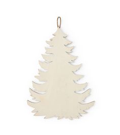 a wooden ornament shaped like a christmas tree