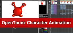 an animated character is shown with the text open tonz character animation on it's screen