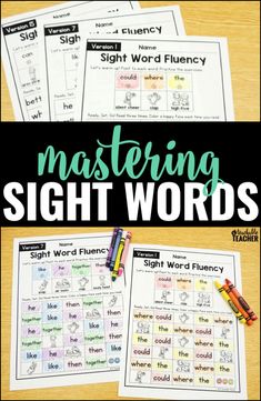 the sight word fluen is an easy way to practice sight words with this fun activity