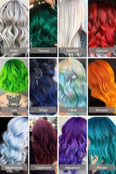 Hairstyles Zodiac Signs, Colors Of Hair, Zodiac Clothes, Zodiac Signs Animals, Zodiac Signs Pictures, Zodiac Sign Fashion, Zodiac Signs Chart, Prom Dresses Black, Zodiac Signs Sagittarius