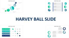 the harvey ball slide presentation is shown in blue and green colors, with circles around it