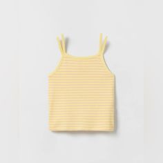 Adorable Double Strap Tank Top From Zara. 96% Cotton/ 4% Elastane. Nwt