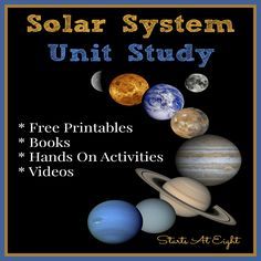 the solar system unit study includes books, hands on activities and videos