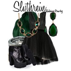 Wendy Darling, House Fashion, Harry Potter Outfits, Slytherin Aesthetic, Themed Outfits, Holiday Party, Holiday Parties, Everyday Look